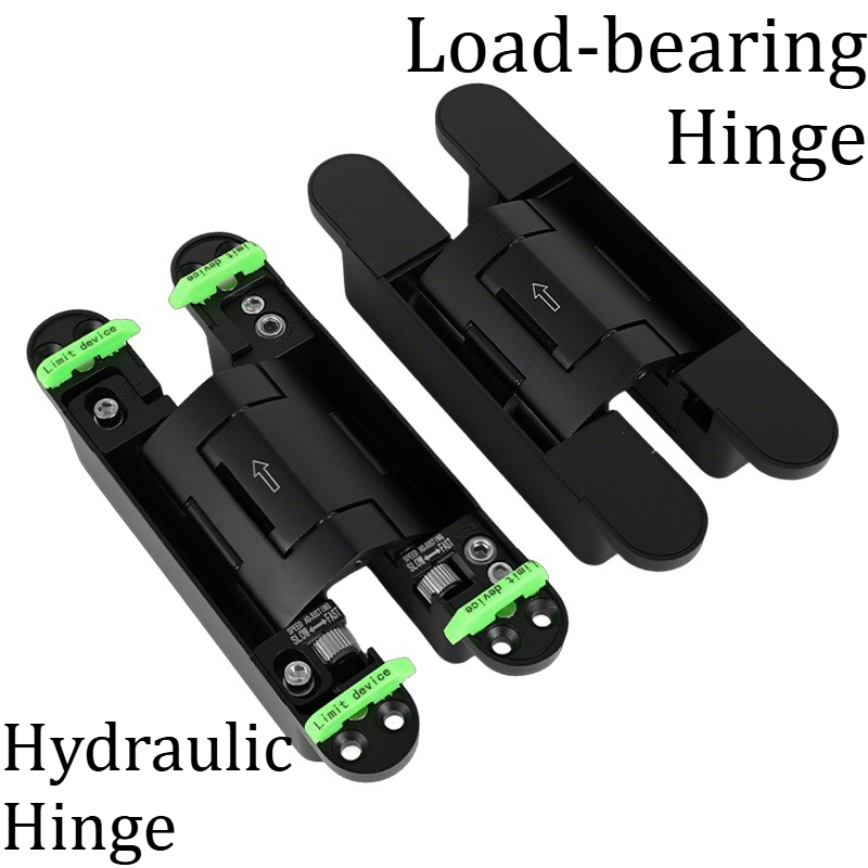 Furniture Hardware Types - Czarne hydrauliczne zawiasy do drzwi, regulowane