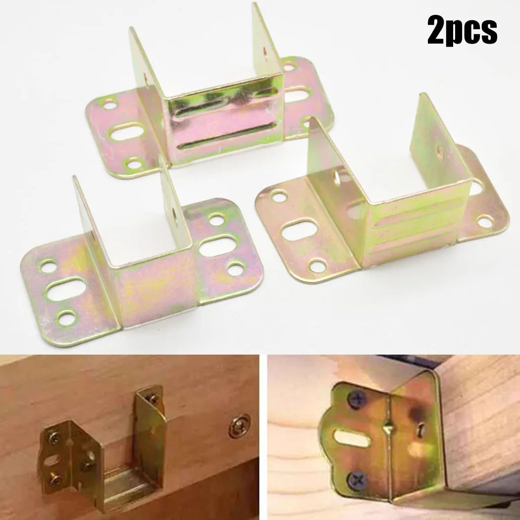 Furniture Hardware Bolts - 2 szt. Metalowy wspornik łóżka w