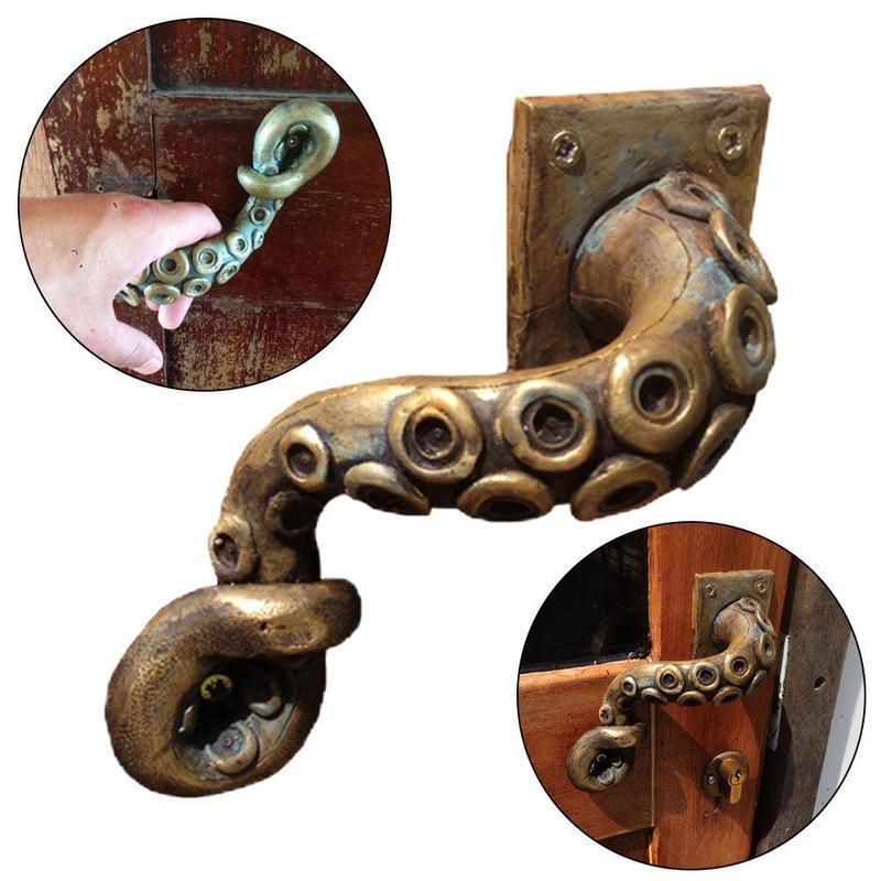 Furniture Hardware Restoration - Vintage ośmiornica klamka drzwi w zwierzęcym