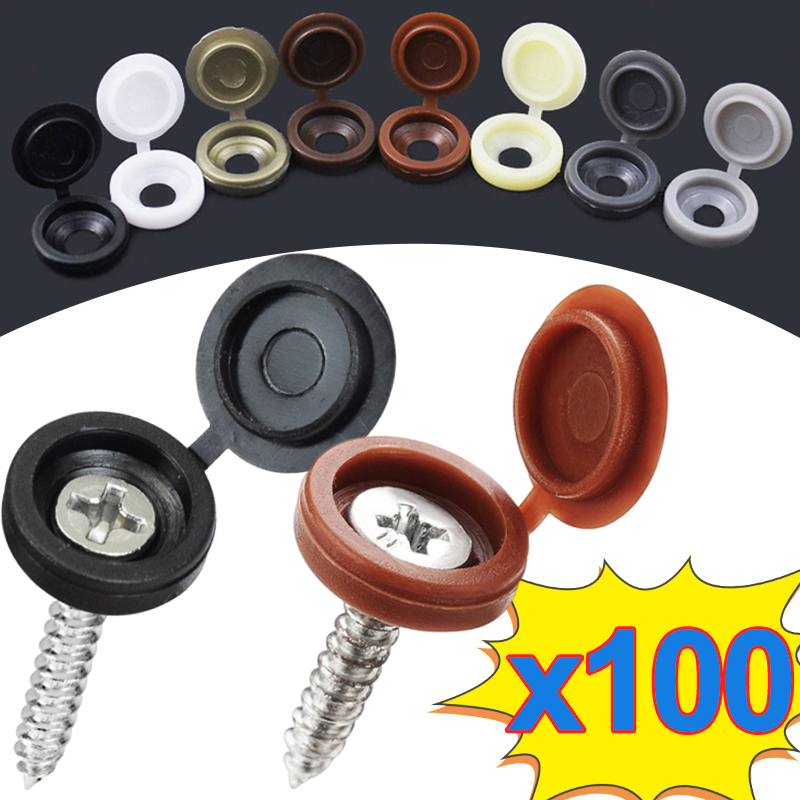 Furniture Hardware Hinges - 10/500 szt. Ozdobne nakładki na śruby,