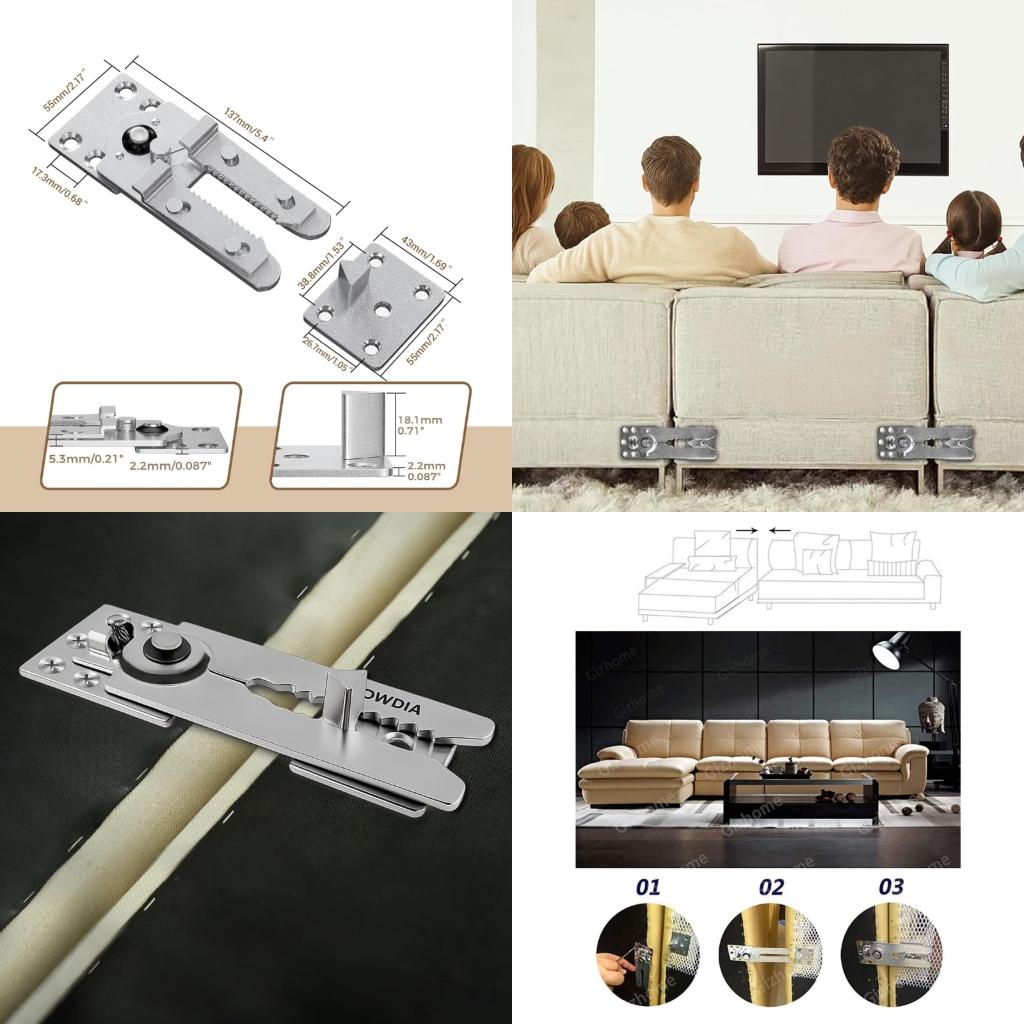 Furniture Interlocking Hardware - 6 szt. Uniwersalne łączniki do kanap