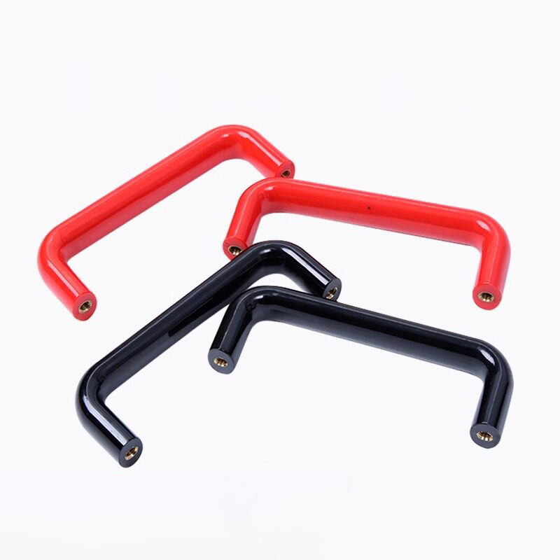 Czerwono-czarny owalny uchwyt  – Furniture Hardware Black recenzja i cena