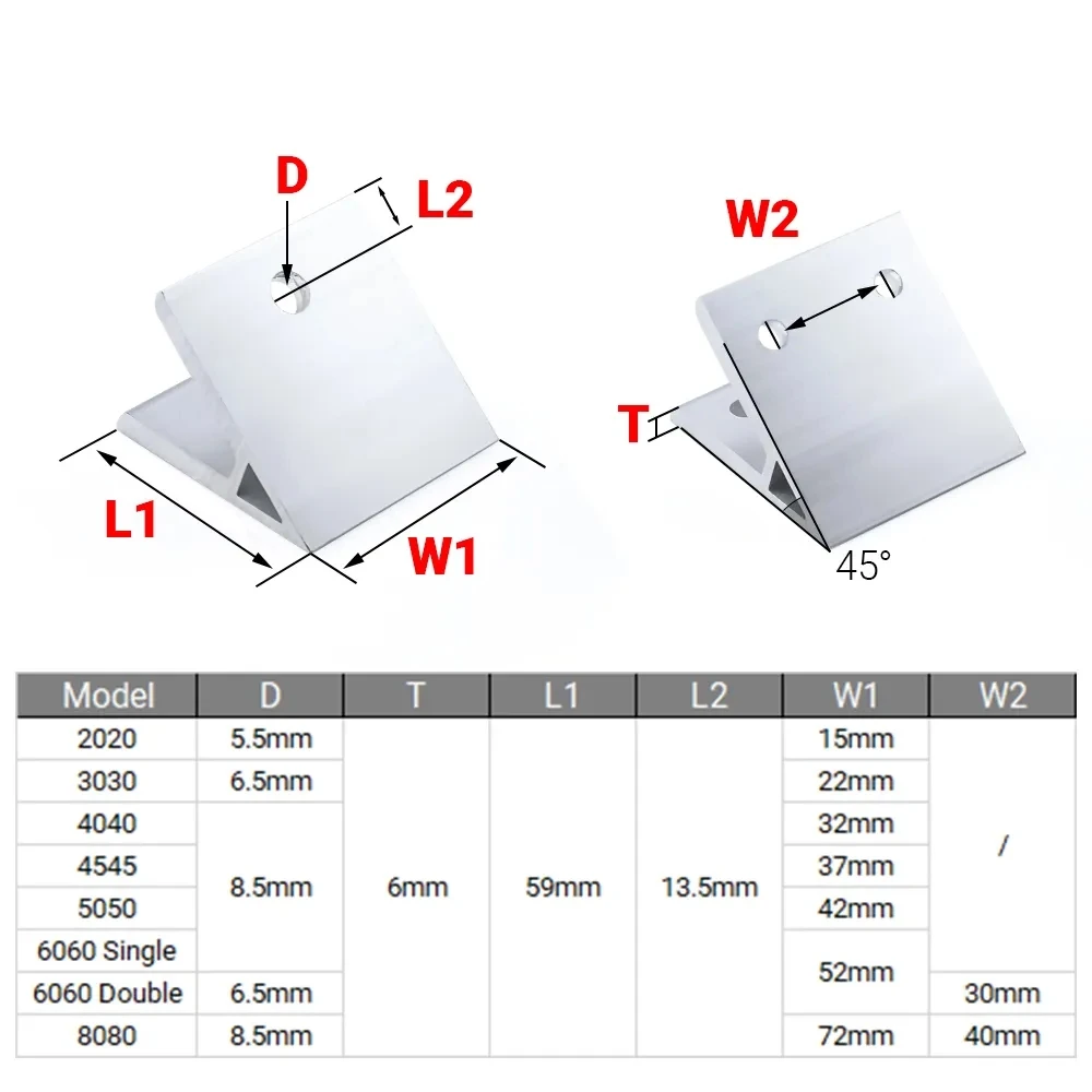 4 szt. Kątownik 45 stopni do p – Joint Connector Bracket recenzja i cena