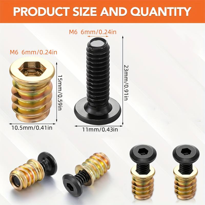Zestaw 10 szt. gwintowanych wk – Furniture Hardware Fasteners recenzja i cena