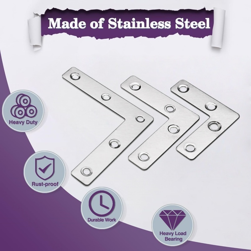 10 szt. Kątownik płaski w kszt – Joint Connector Bracket recenzja i cena